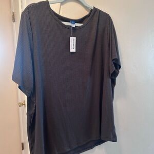 Old Navy Charcoal Ribbed Top